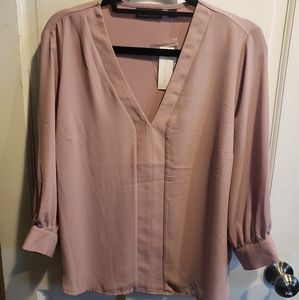 New York  & Co Pink 7th Ave Blouse NWT